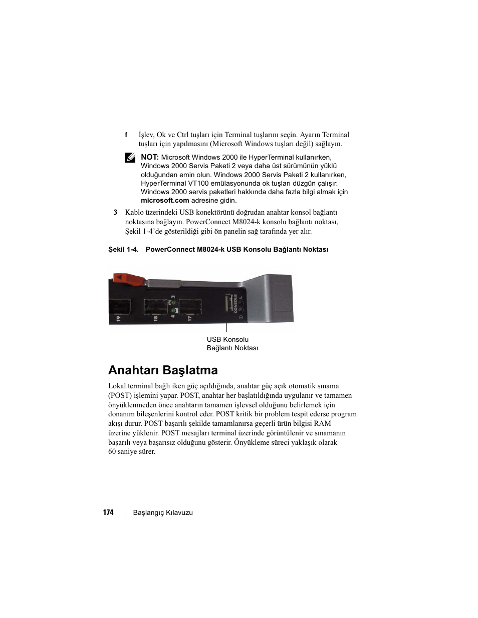 Anahtarı başlatma | Dell POWEREDGE M1000E User Manual | Page 176 / 222