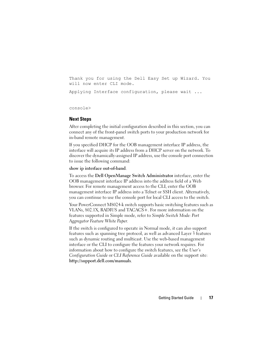 Next steps | Dell POWEREDGE M1000E User Manual | Page 19 / 222