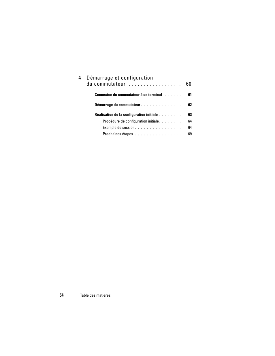 4démarrage et configuration du commutateur | Dell POWEREDGE M1000E User Manual | Page 56 / 222