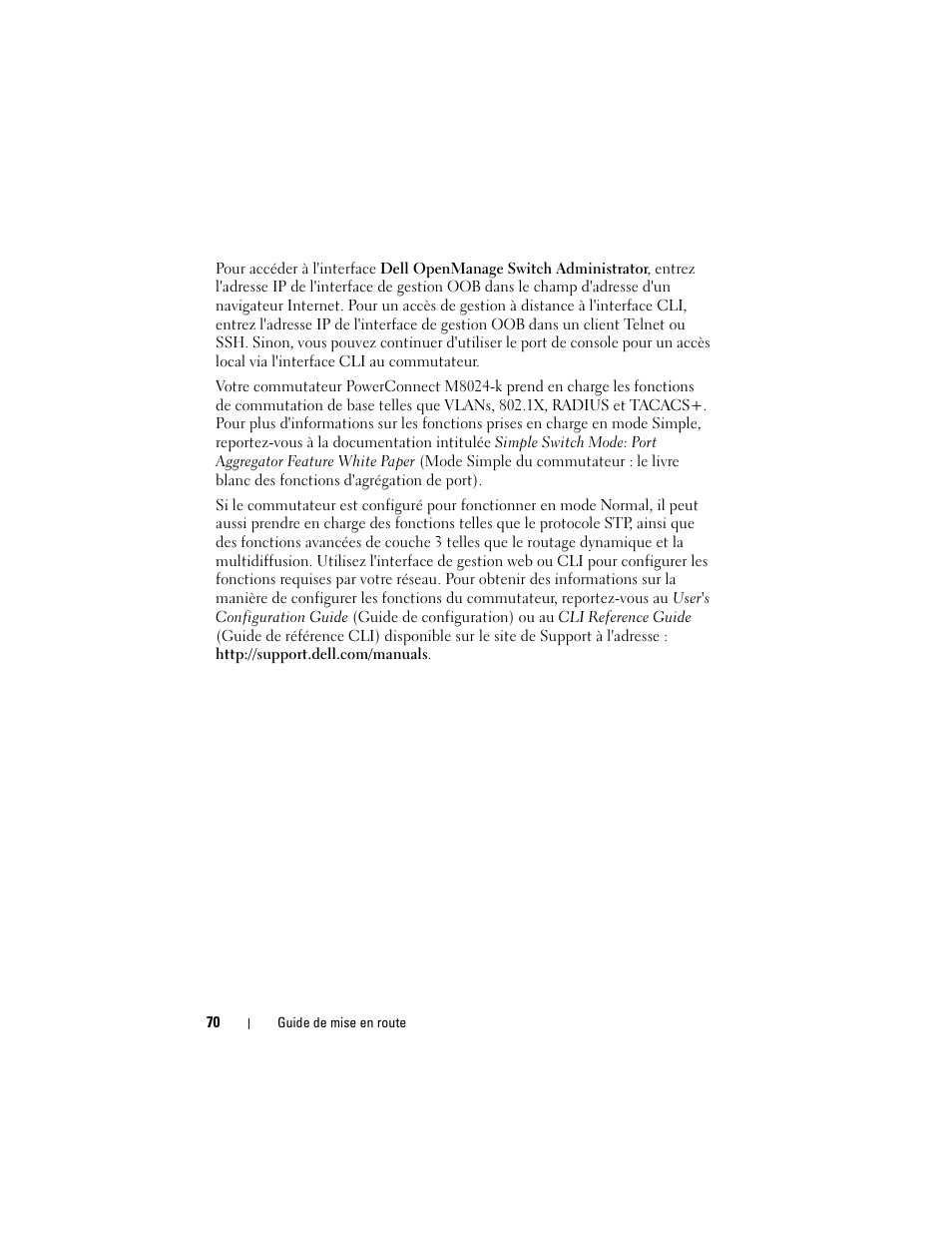 Dell POWEREDGE M1000E User Manual | Page 72 / 222