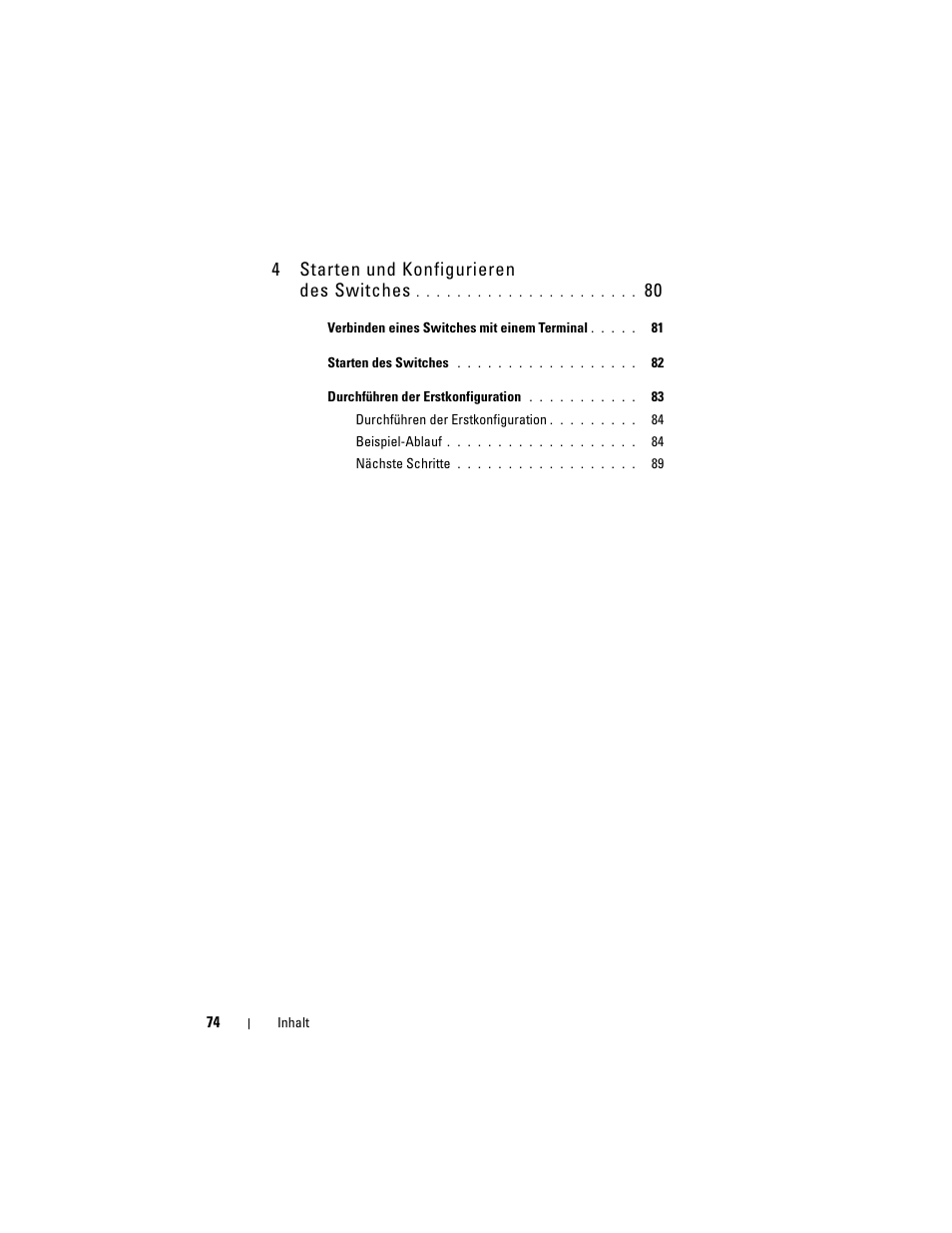 4starten und konfigurieren des switches | Dell POWEREDGE M1000E User Manual | Page 76 / 222