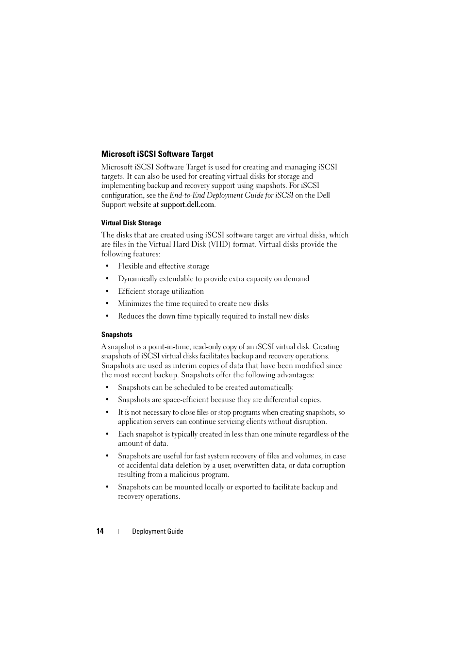 Microsoft iscsi software target | Dell PowerVault NX1950 User Manual | Page 14 / 38