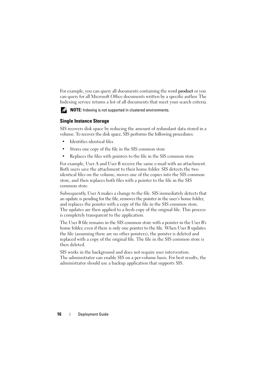 Single instance storage | Dell PowerVault NX1950 User Manual | Page 16 / 38