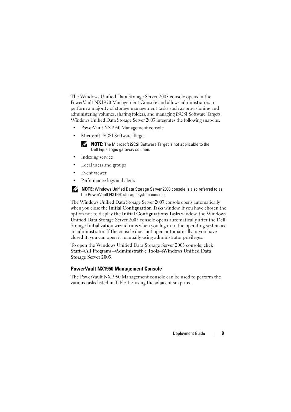 Powervault nx1950 management console | Dell PowerVault NX1950 User Manual | Page 9 / 38