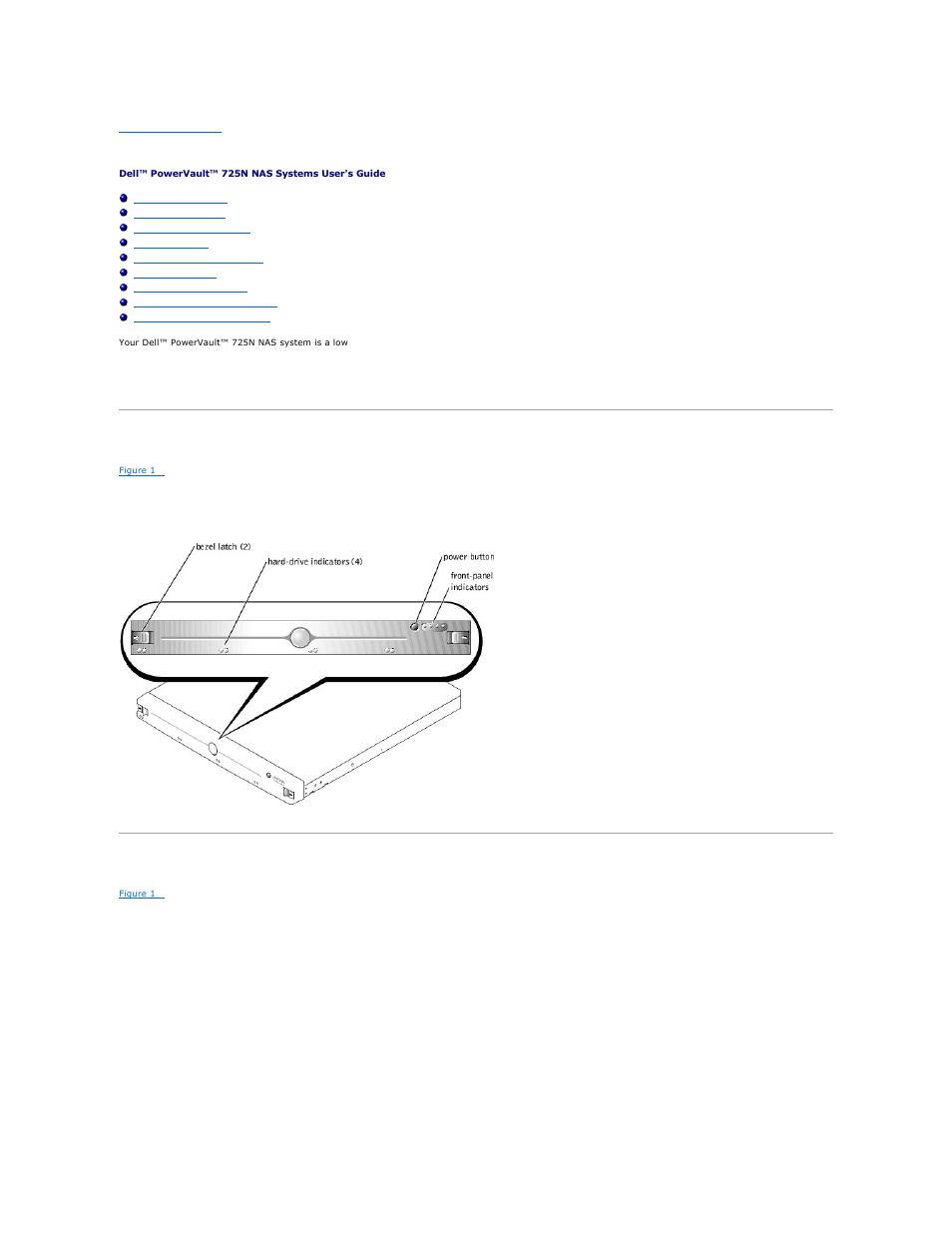 System overview, Front-panel features, Back-panel features | Dell PowerVault 725N (Rackmount NAS Appliance) User Manual | Page 4 / 22