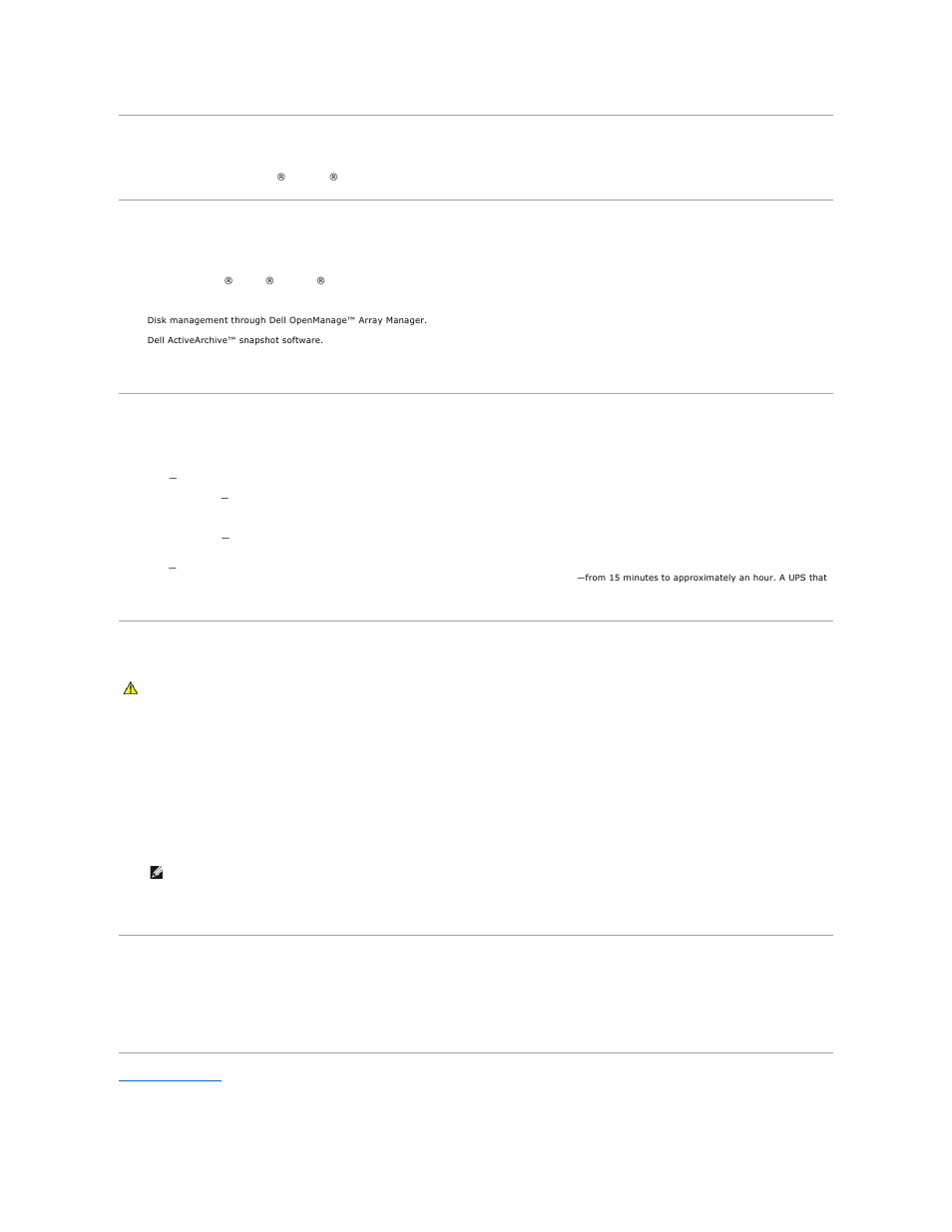 Supported operating system, Software features, Power protection devices | Other documents you may need, Obtaining technical assistance | Dell PowerVault 725N (Rackmount NAS Appliance) User Manual | Page 6 / 22