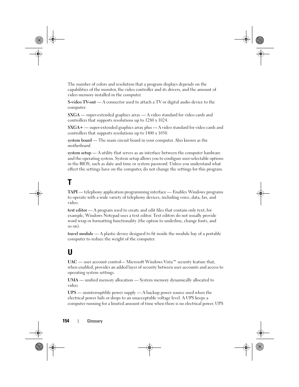 Dell Vostro 1200 (Early 2009) User Manual | Page 154 / 164