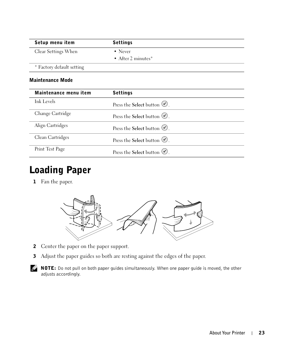 Loading paper | Dell 944 All In One Inkjet Printer User Manual | Page 23 / 118