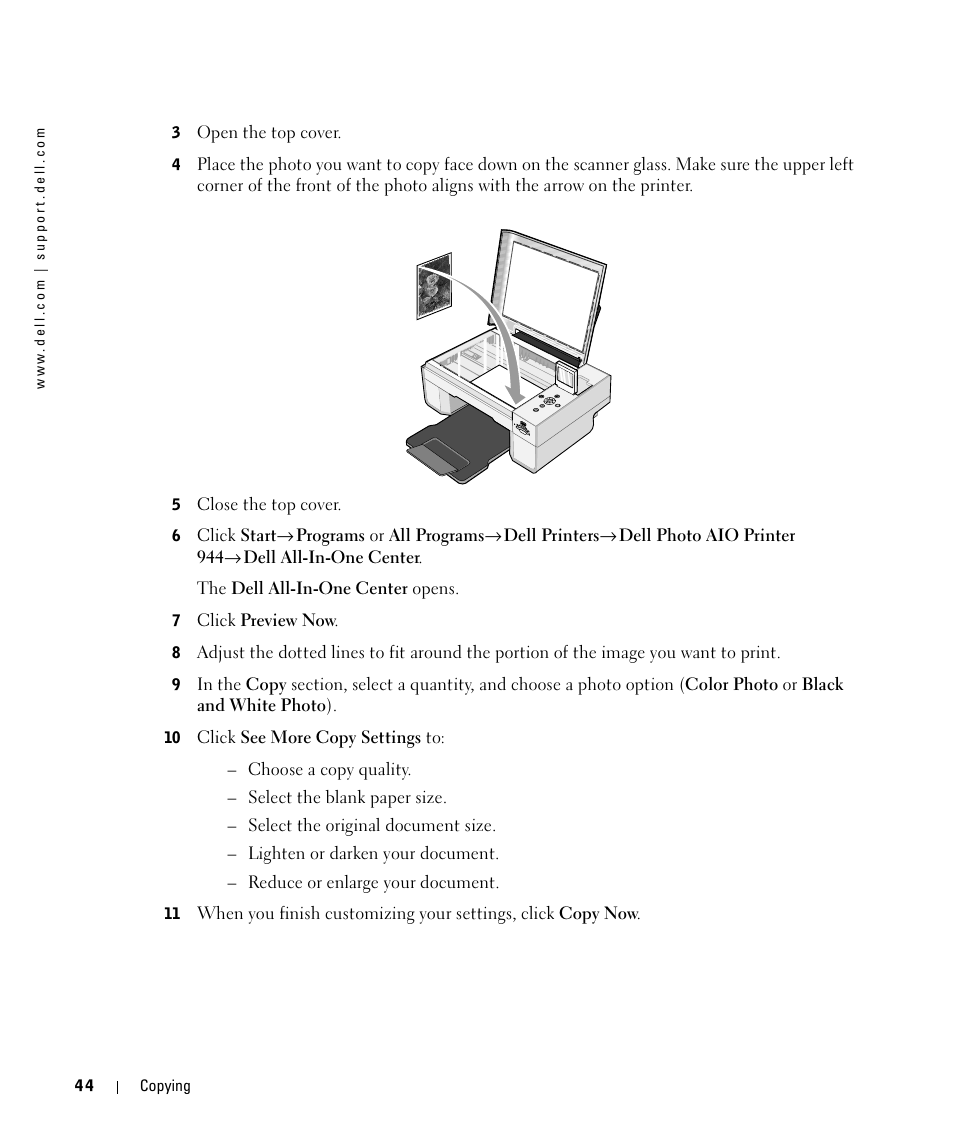 Dell 944 All In One Inkjet Printer User Manual | Page 44 / 118