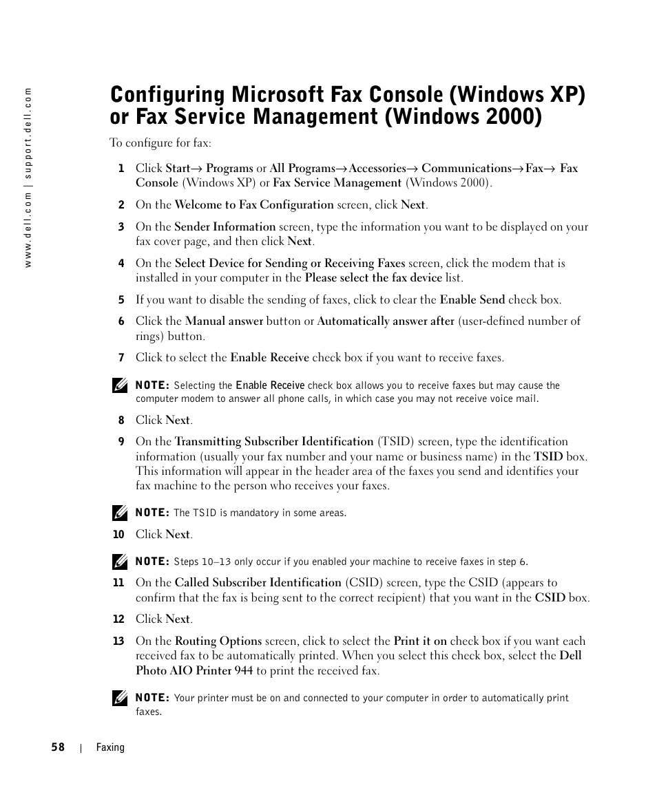 Dell 944 All In One Inkjet Printer User Manual | Page 58 / 118