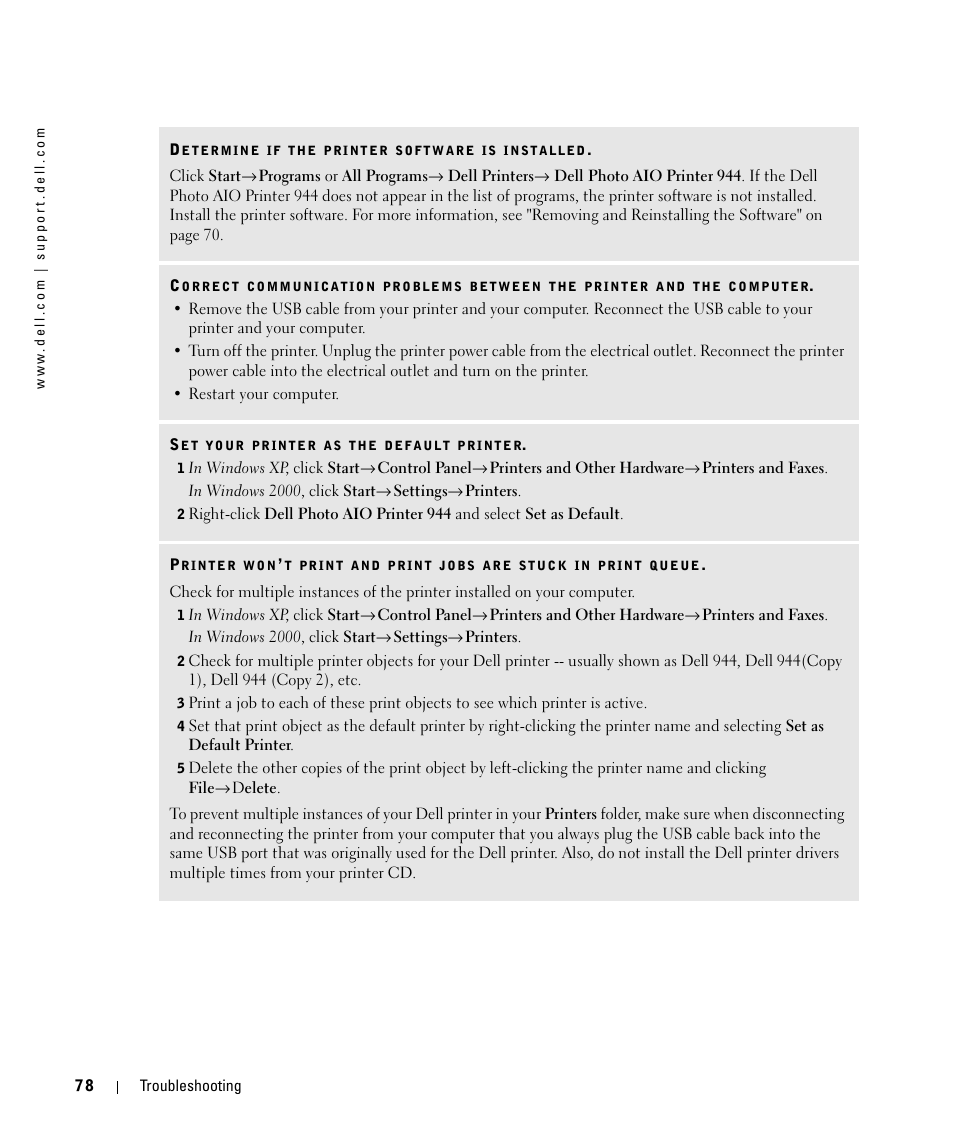 Dell 944 All In One Inkjet Printer User Manual | Page 78 / 118