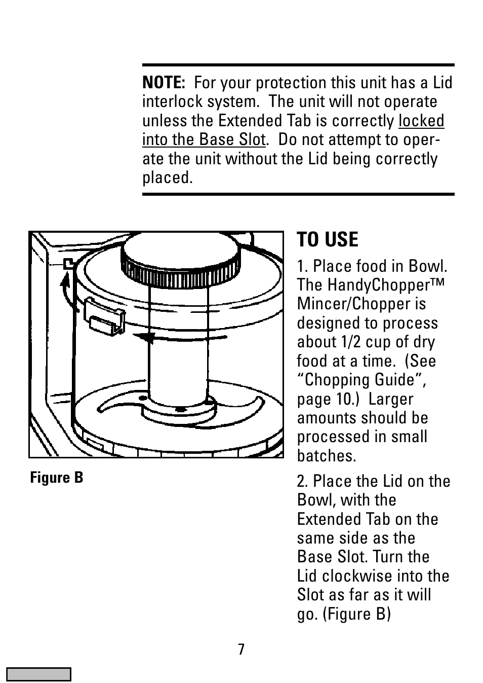 To use | Black & Decker HC20 User Manual | Page 7 / 12