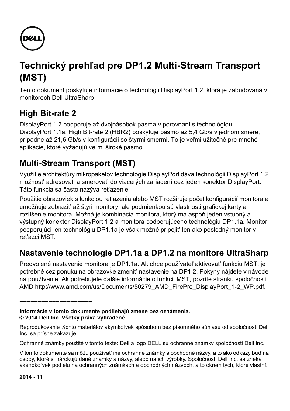 High bit-rate 2, Multi-stream transport (mst) | Dell UltraSharp 34 Curved Monitor User Manual | Page 9 / 19