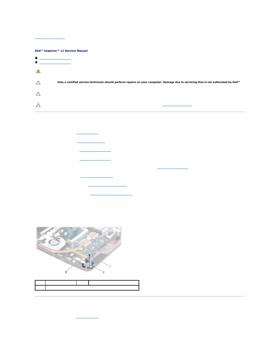 Led board, Removing the led board, Replacing the led board | Dell Inspiron 11z (1110, Mid 2009) User Manual | Page 31 / 54