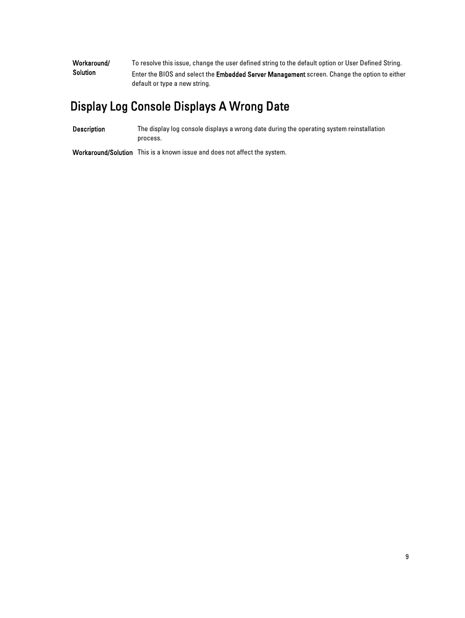 Display log console displays a wrong date | Dell Powervault NX400 User Manual | Page 9 / 15