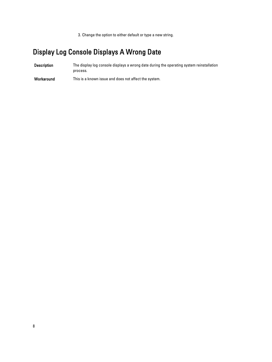 Display log console displays a wrong date | Dell Powervault NX400 User Manual | Page 8 / 16