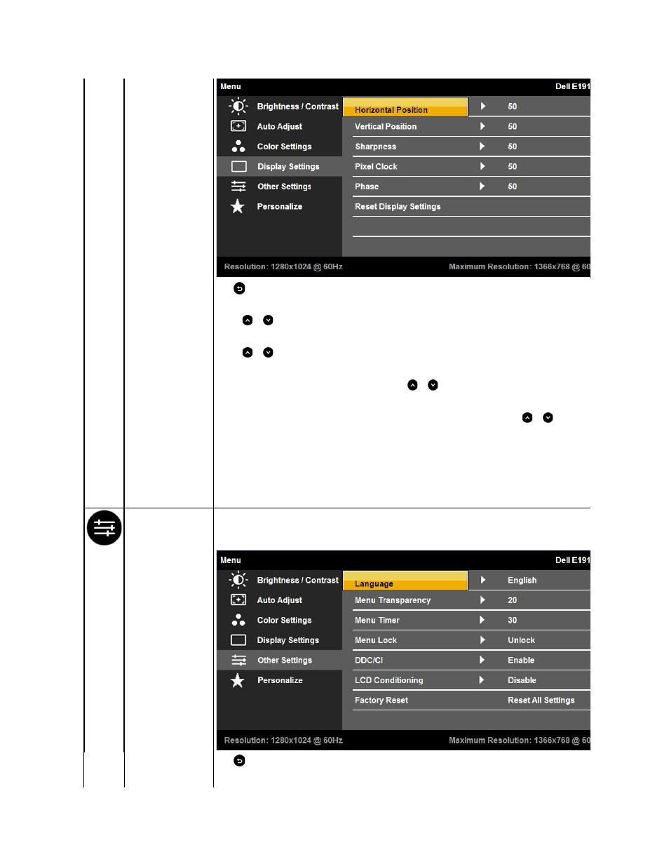 Dell E1910H Monitor User Manual | Page 17 / 29