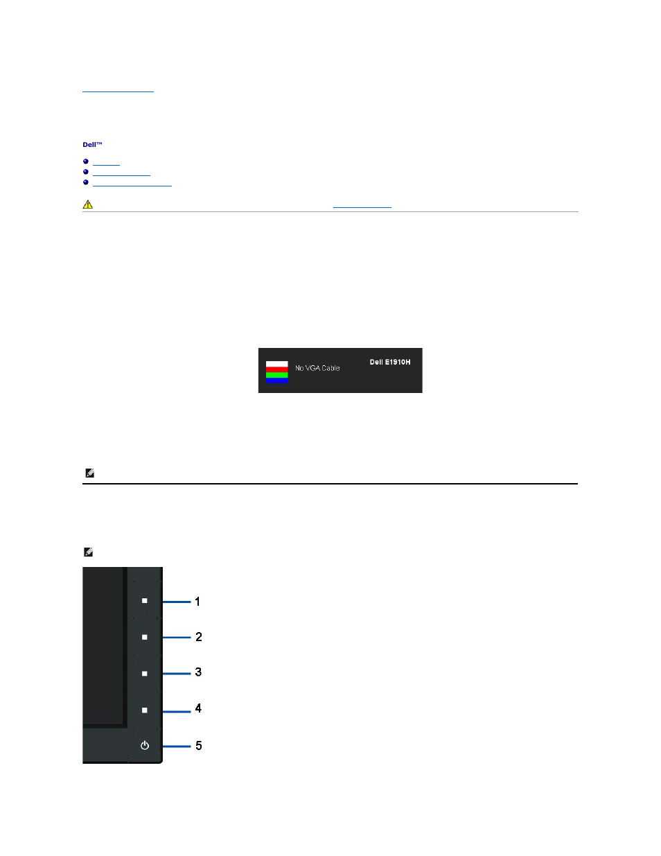 Troubleshooting, Self-test, Built-in diagnostics | Dell E1910H Monitor User Manual | Page 27 / 29