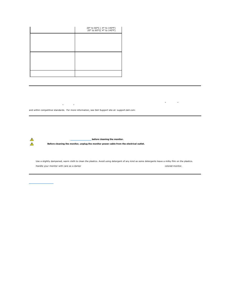 Maintenance guidelines, Lcd monitor quality & pixel policy, Caring for your monitor | Dell E1910H Monitor User Manual | Page 8 / 29