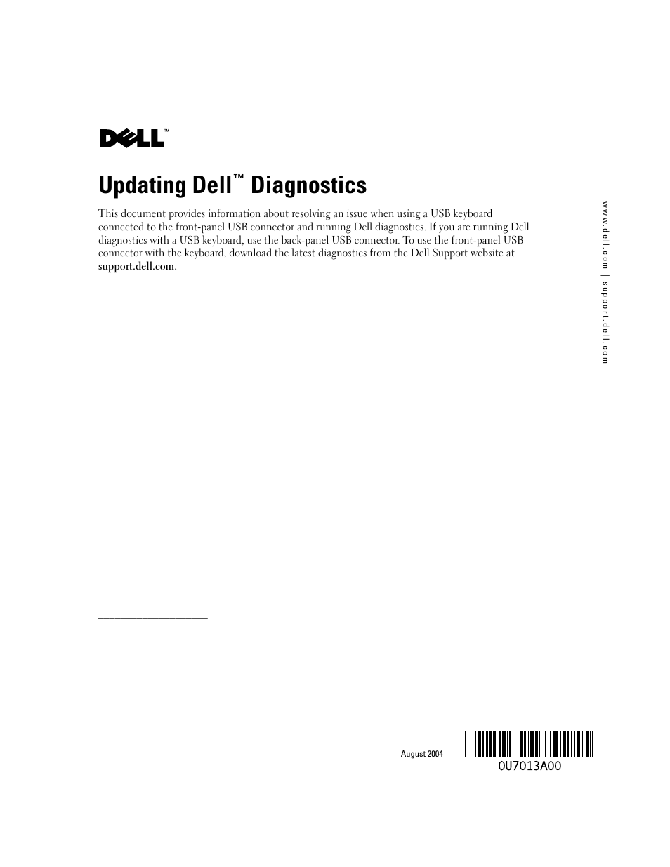 Dell PowerEdge 1850 User Manual | 1 page