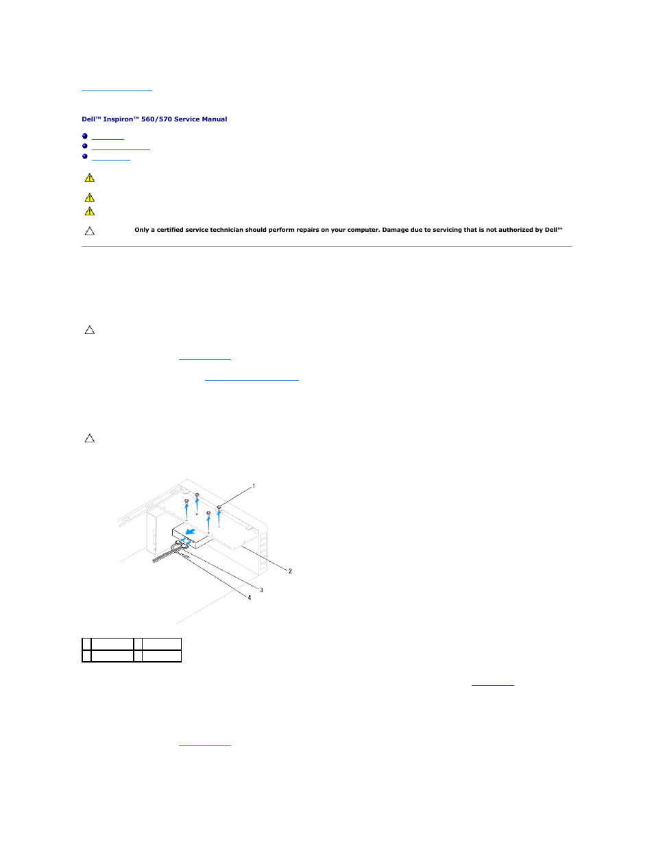 Drives, Hard drive, Removing the hard drive | Replacing the hard drive | Dell Inspiron 570 (Late 2009) User Manual | Page 17 / 44