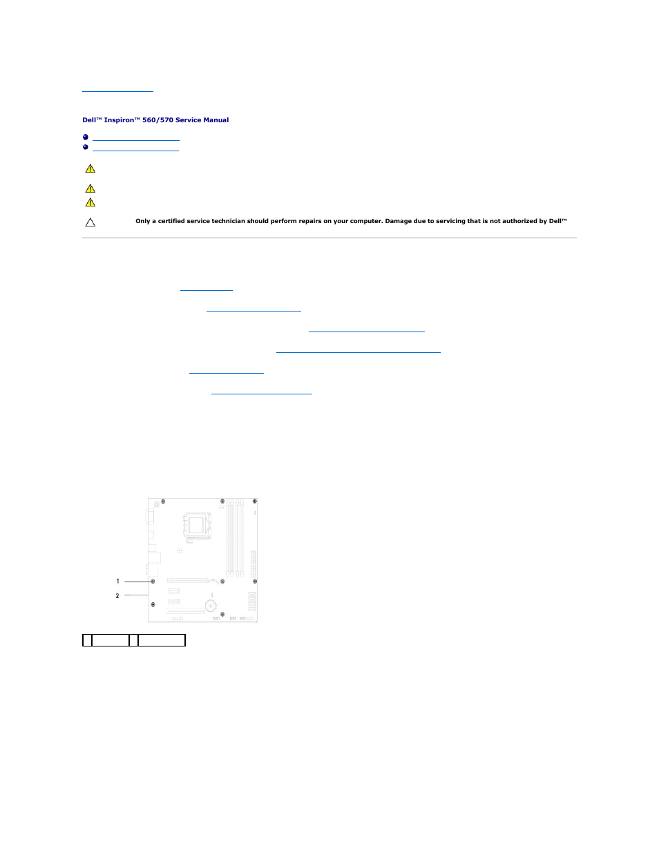 System board, Removing the system board | Dell Inspiron 570 (Late 2009) User Manual | Page 39 / 44