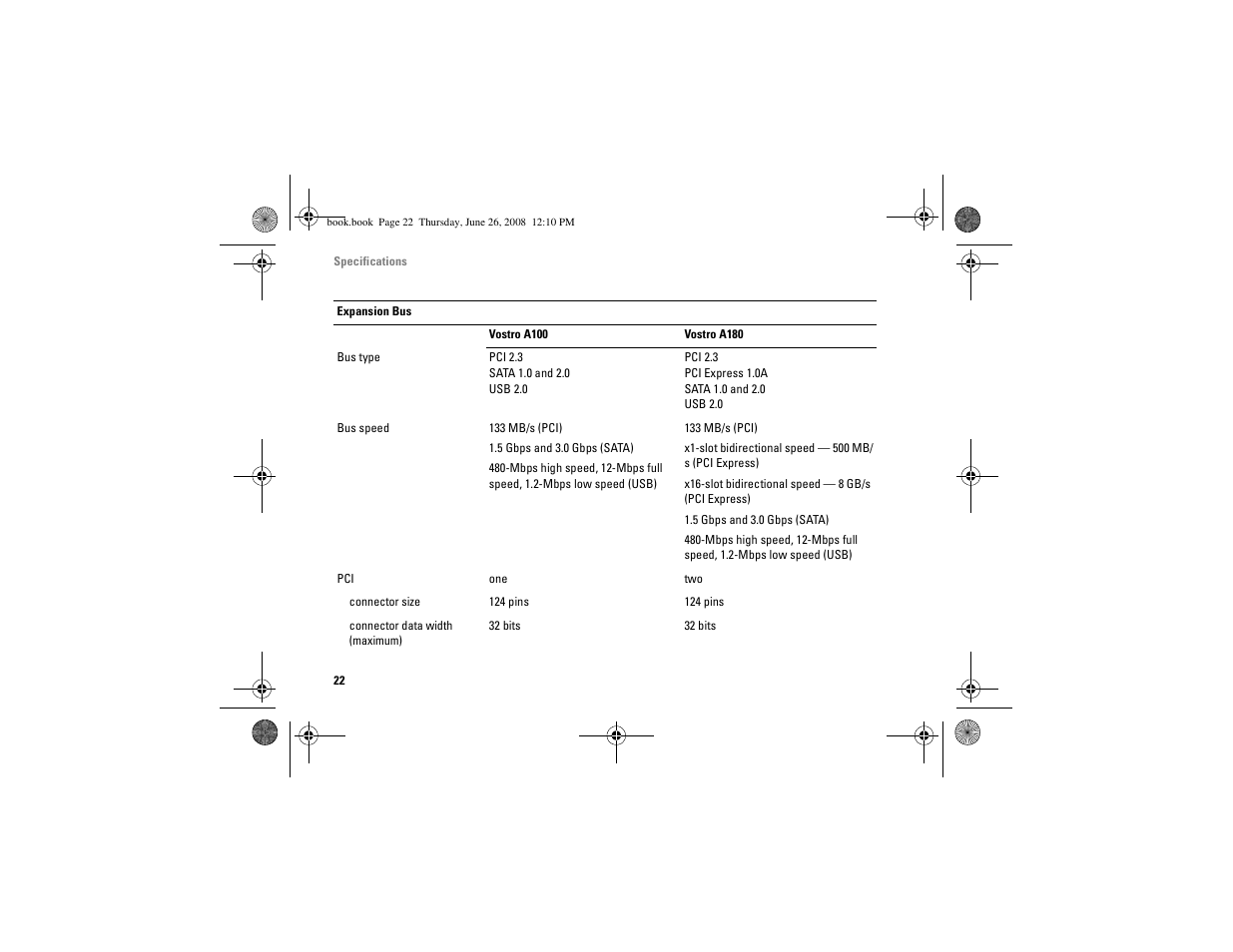 Dell Vostro A100 (Early 2009) User Manual | Page 22 / 76