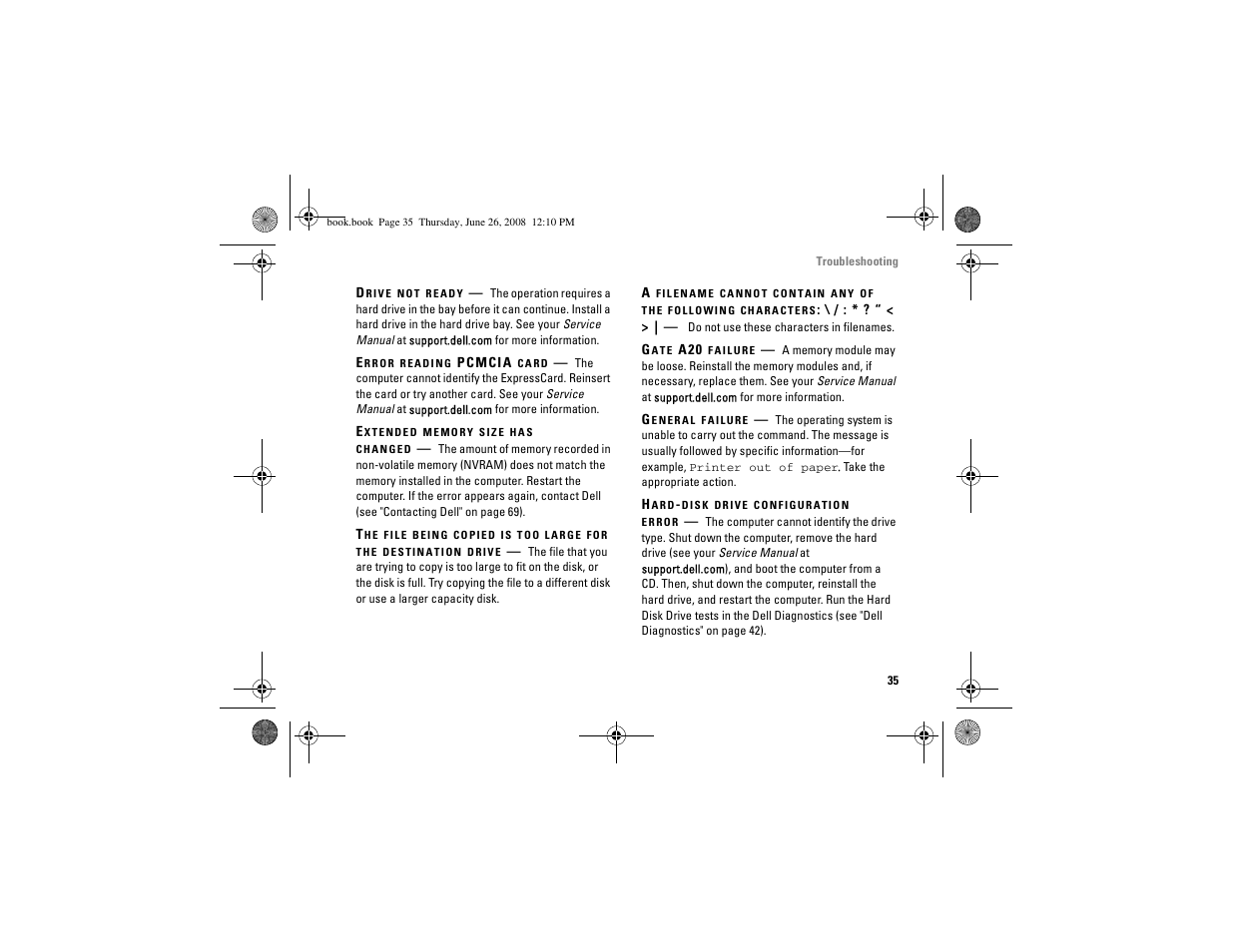 Dell Vostro A100 (Early 2009) User Manual | Page 35 / 76