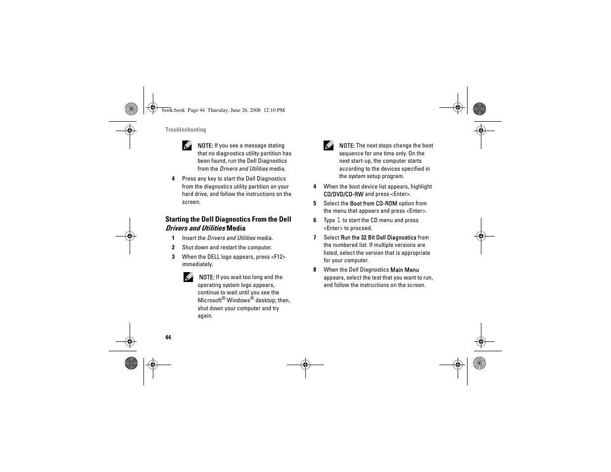 Dell Vostro A100 (Early 2009) User Manual | Page 44 / 76