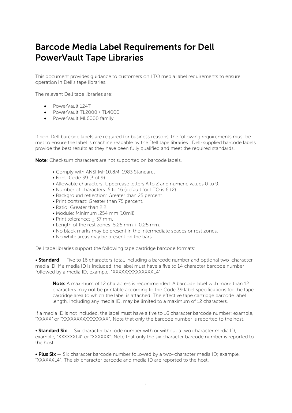 Dell PowerVault TL4000 User Manual | 2 pages