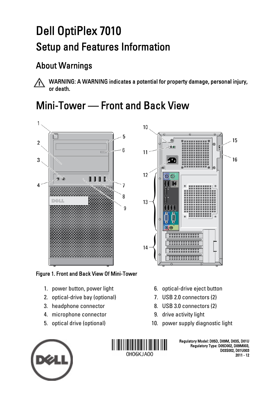 Dell OptiPlex 7010 (Mid 2012) User Manual | 10 pages