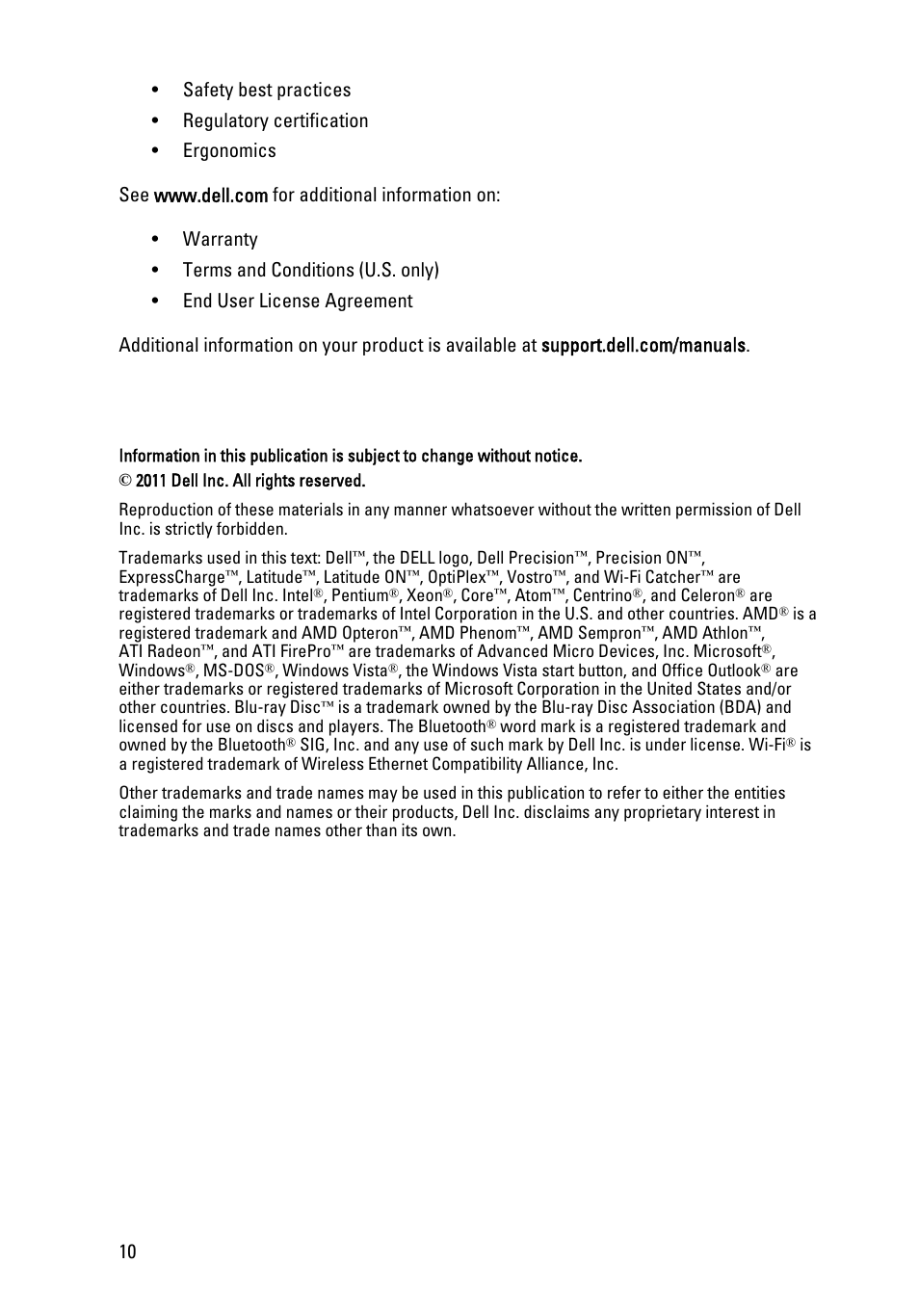 Dell OptiPlex 7010 (Mid 2012) User Manual | Page 10 / 10