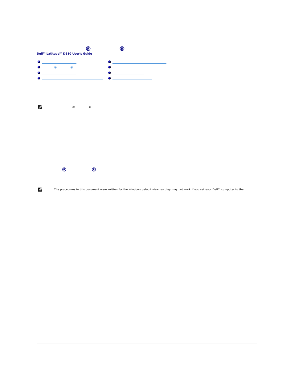 Using microsoft® windows® xp, Help and support center, Microsoft® windows® classic view | Desktop, Start menu, Control panel | Dell Latitude D610 User Manual | Page 112 / 115