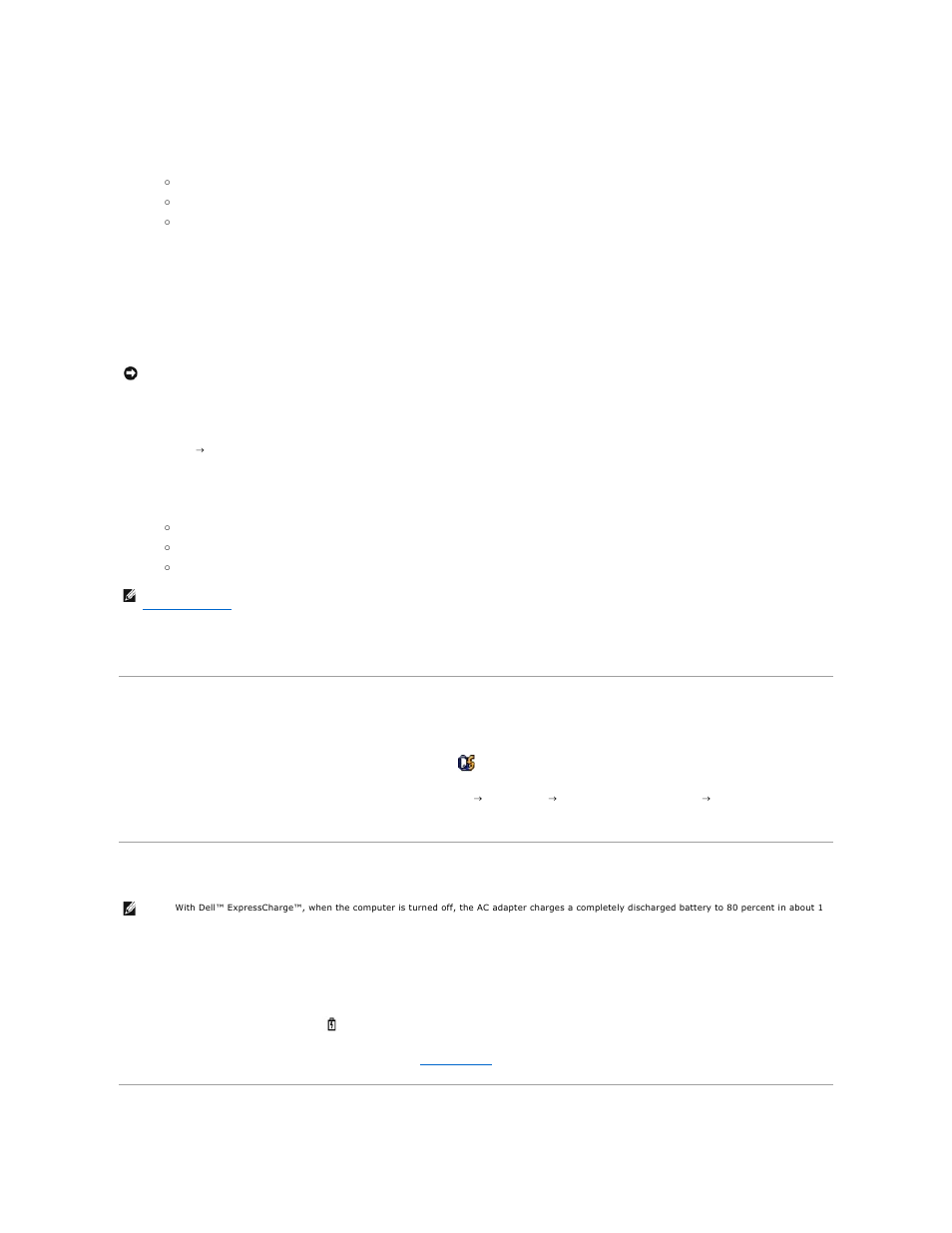 Configuring power management settings, Charging the battery, Hibernate mode | Dell Latitude D610 User Manual | Page 14 / 115