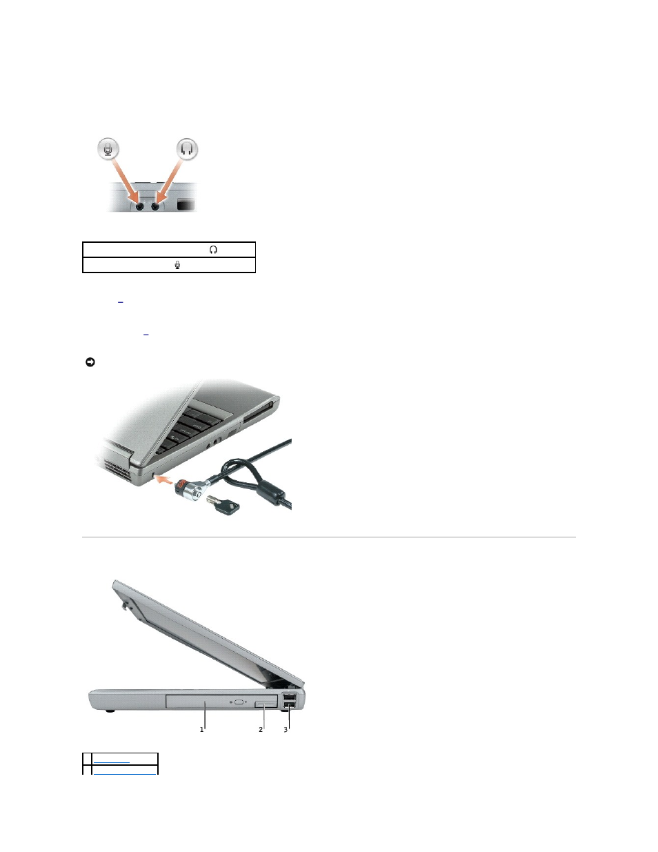 Right view, Security cable slot, Audio connectors | Hard drive | Dell Latitude D610 User Manual | Page 5 / 115
