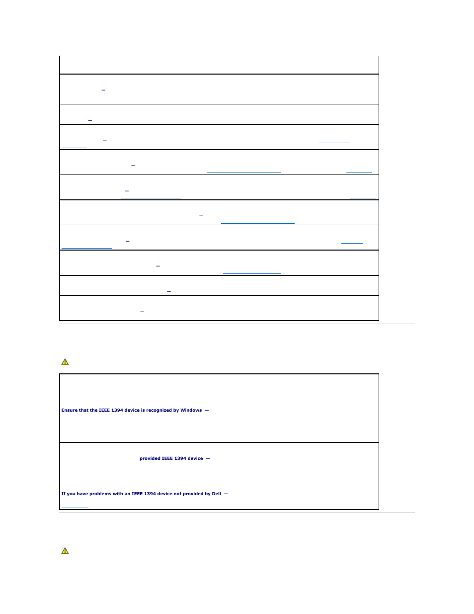 Ieee 1394 device problems, Keyboard problems | Dell Latitude D610 User Manual | Page 93 / 115