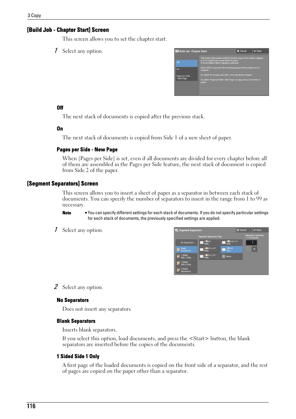 R to "[segment separators] screen" (p.116), Refer to "[segment separators] screen" (p.116) | Dell C5765DN MFP Color Laser Printer User Manual | Page 116 / 675