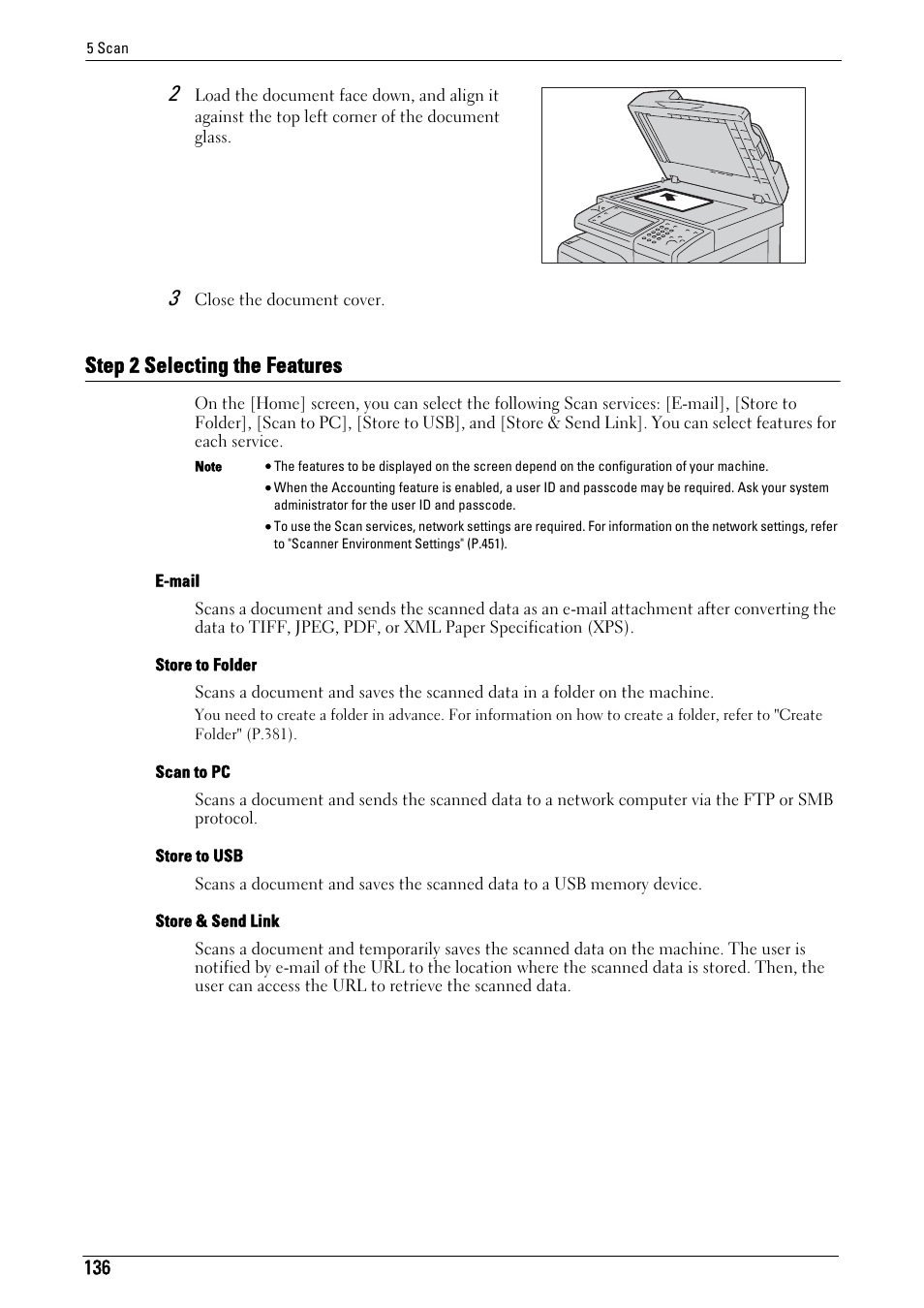 Step 2 selecting the features | Dell C5765DN MFP Color Laser Printer User Manual | Page 136 / 675