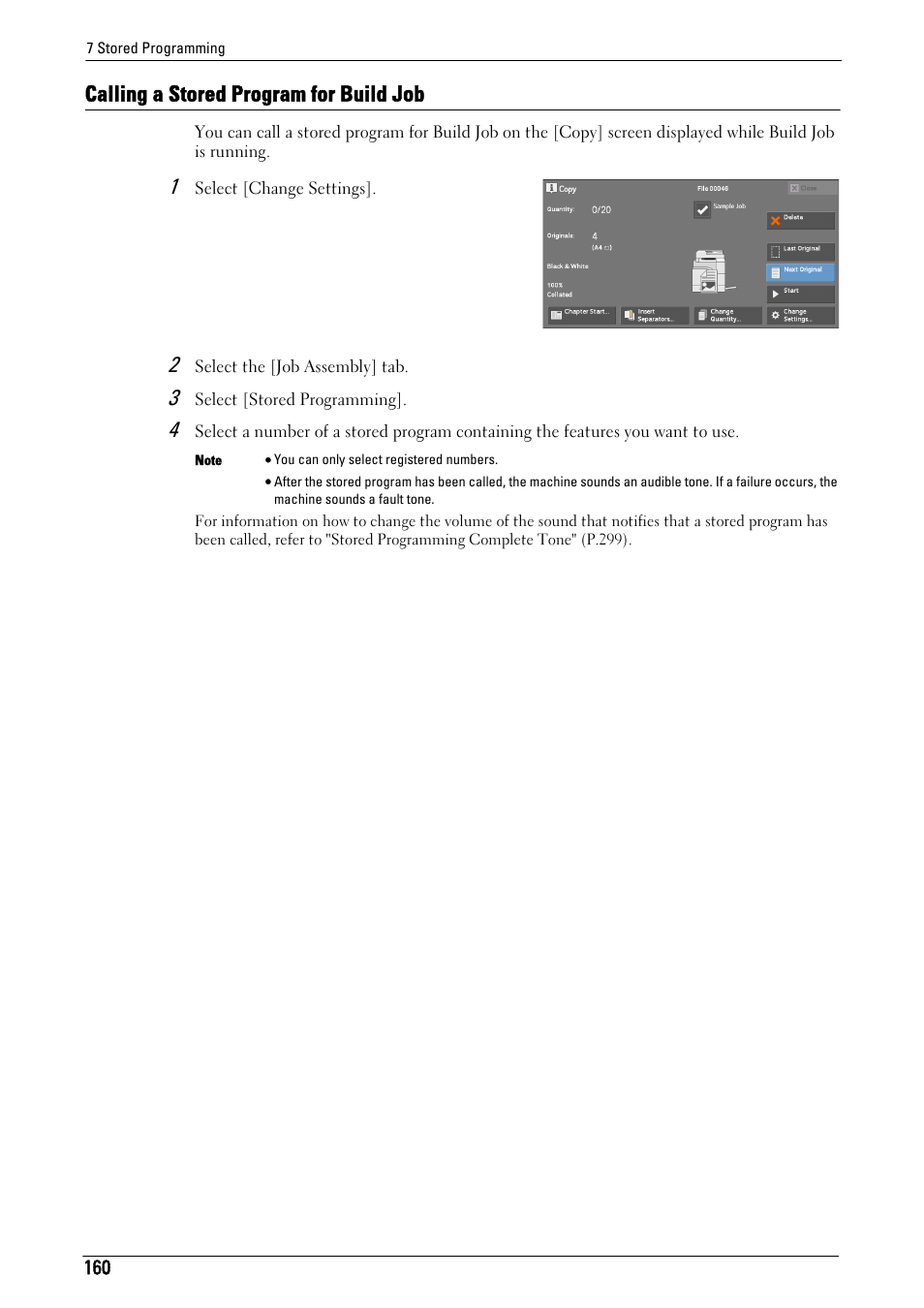 Calling a stored program for build job | Dell C5765DN MFP Color Laser Printer User Manual | Page 160 / 675