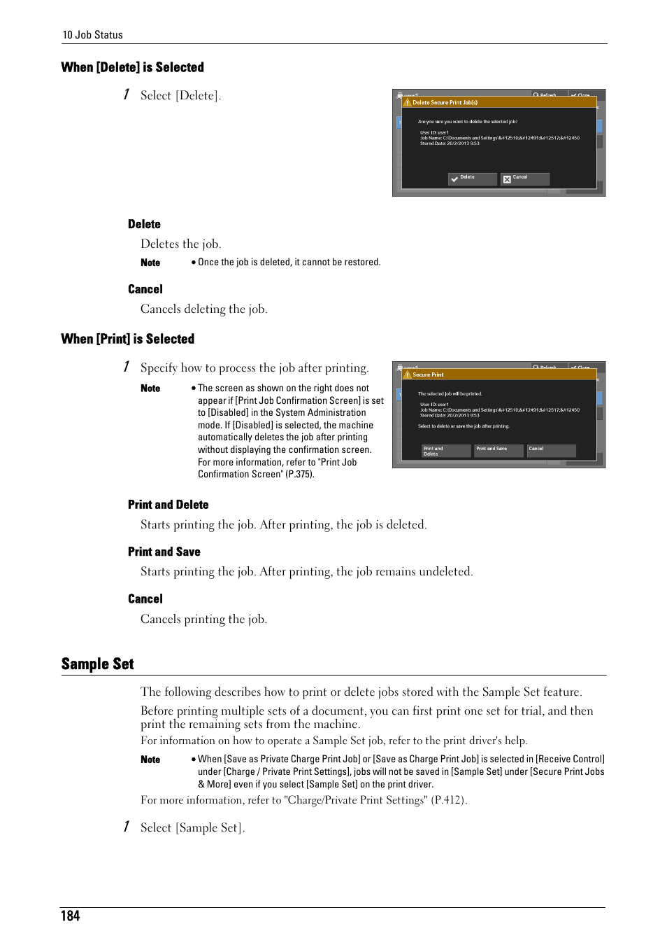 Sample set | Dell C5765DN MFP Color Laser Printer User Manual | Page 184 / 675