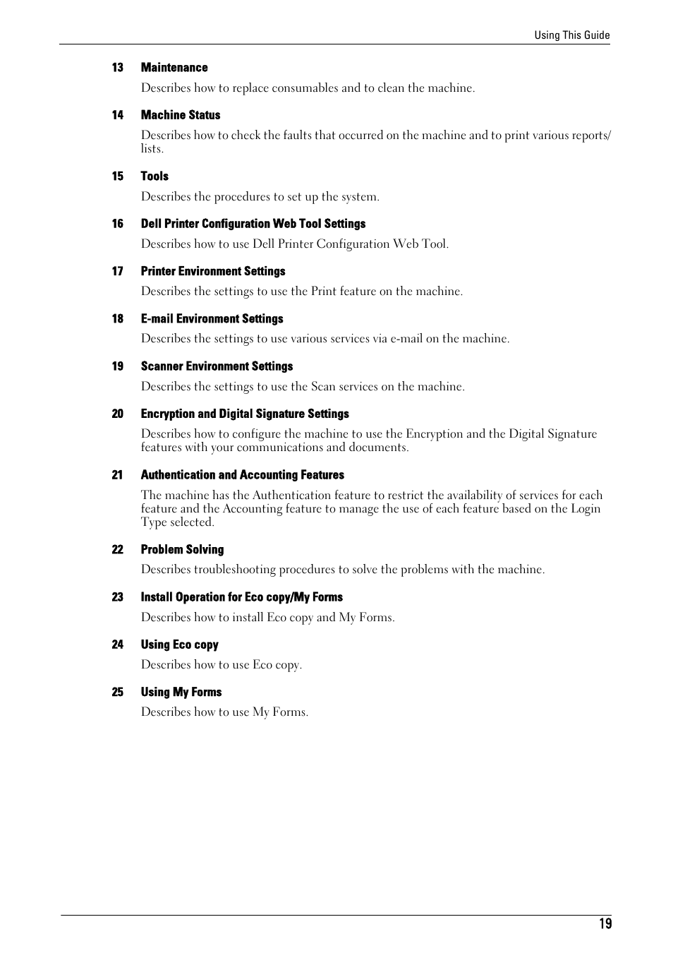 Dell C5765DN MFP Color Laser Printer User Manual | Page 19 / 675