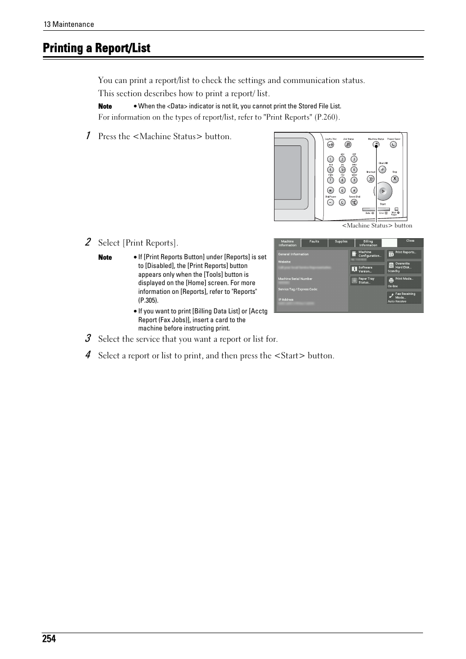 Printing a report/list | Dell C5765DN MFP Color Laser Printer User Manual | Page 254 / 675