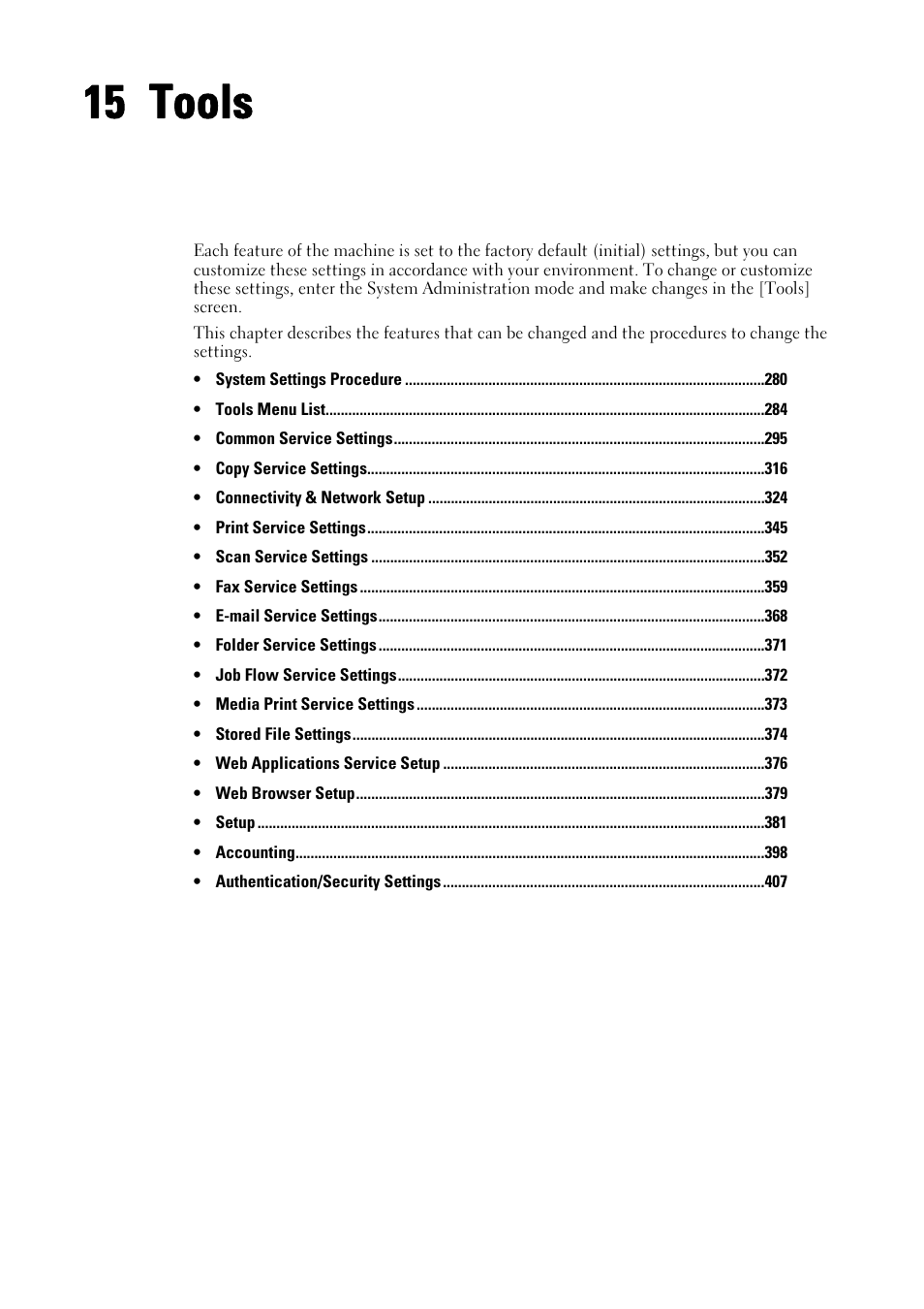 15 tools, Tools | Dell C5765DN MFP Color Laser Printer User Manual | Page 279 / 675