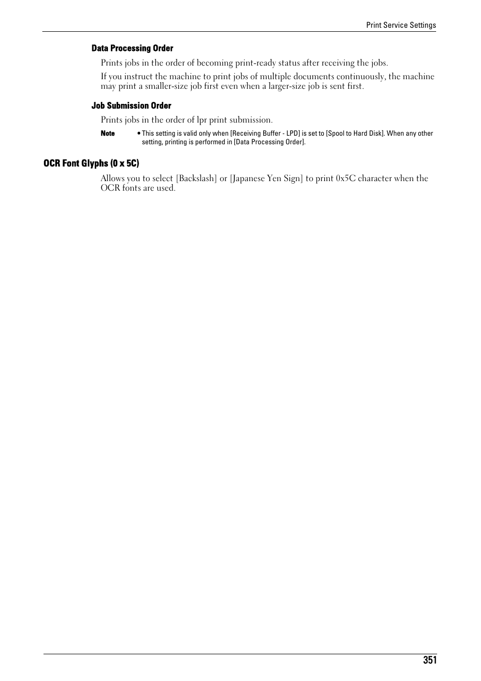 Ocr font glyphs (0 x 5c)" (p.351) | Dell C5765DN MFP Color Laser Printer User Manual | Page 351 / 675