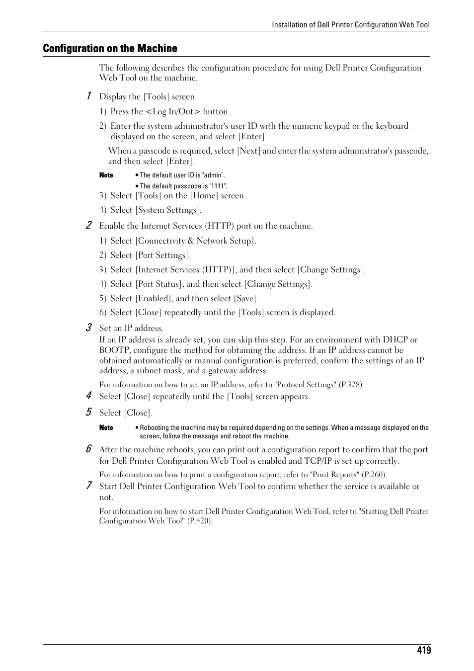 Configuration on the machine | Dell C5765DN MFP Color Laser Printer User Manual | Page 419 / 675