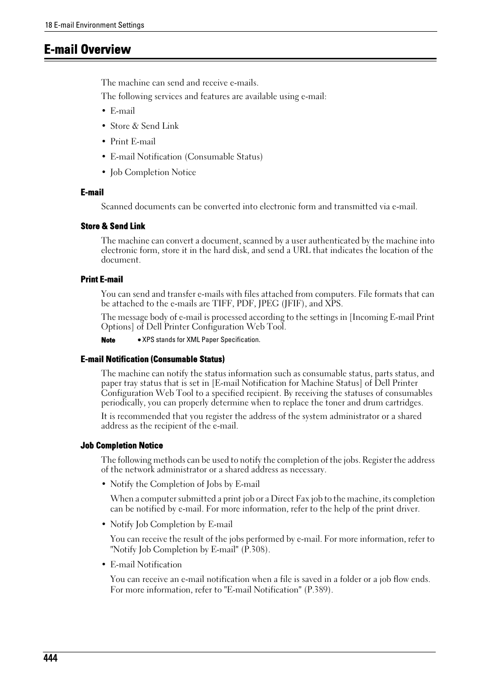 E-mail overview | Dell C5765DN MFP Color Laser Printer User Manual | Page 444 / 675