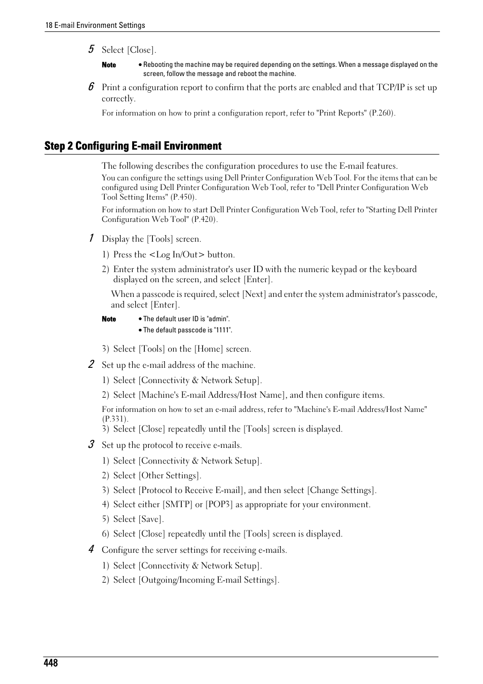 Step 2 configuring e-mail environment | Dell C5765DN MFP Color Laser Printer User Manual | Page 448 / 675