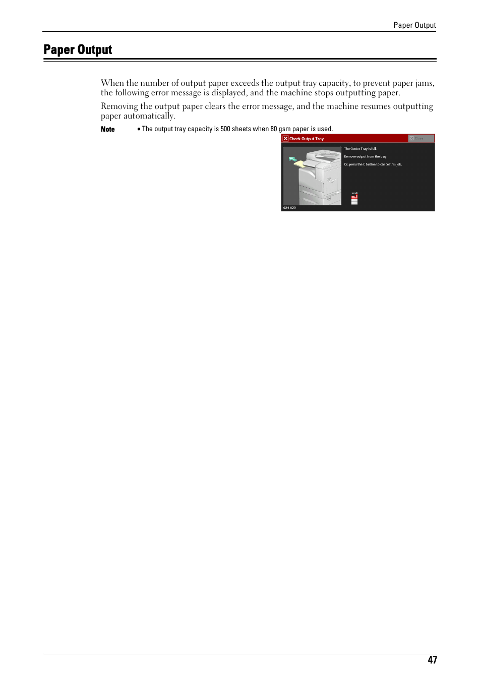 Paper output | Dell C5765DN MFP Color Laser Printer User Manual | Page 47 / 675