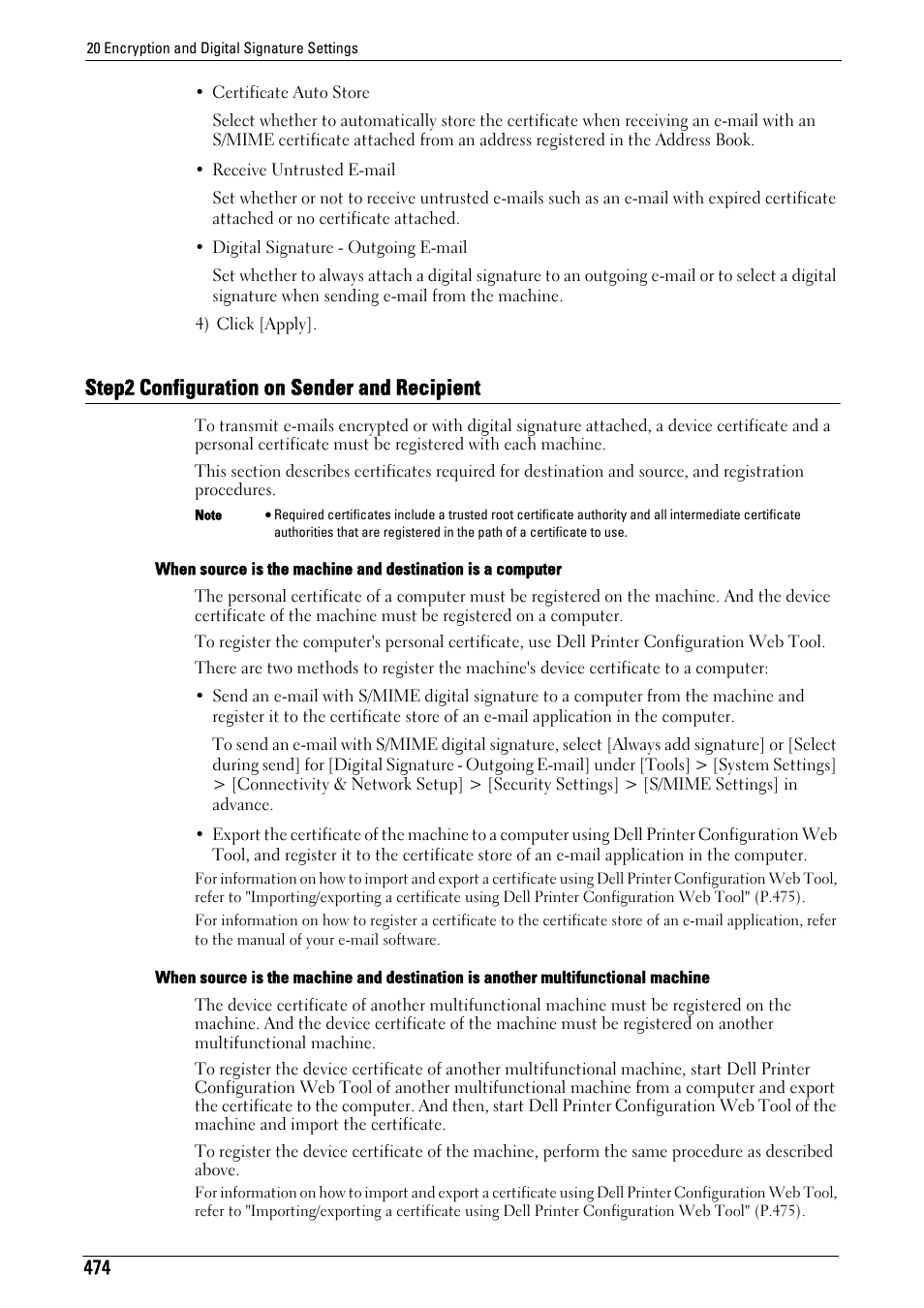 Step2 configuration on sender and recipient | Dell C5765DN MFP Color Laser Printer User Manual | Page 474 / 675