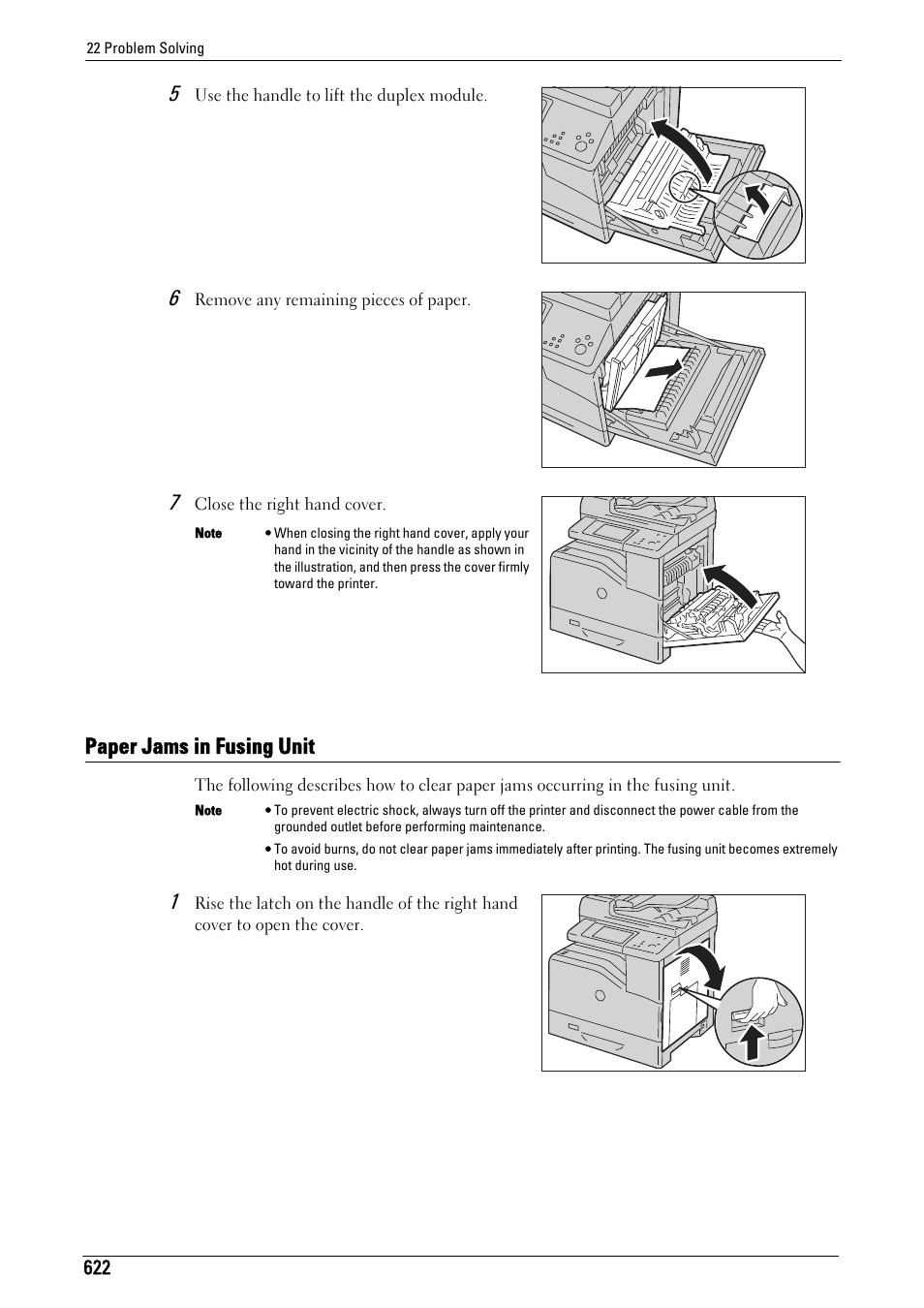 Paper jams in fusing unit | Dell C5765DN MFP Color Laser Printer User Manual | Page 622 / 675